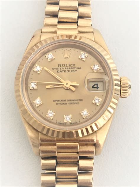 vintage rolex dames goud diamant prijs|rolex horloge.